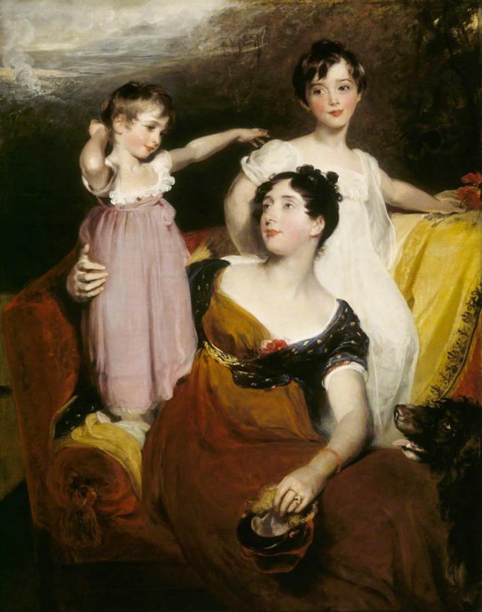 Ritratto di Lydia Elizabeth Hoare, Lady Acland con i suoi due figli Thomas e Arthur
